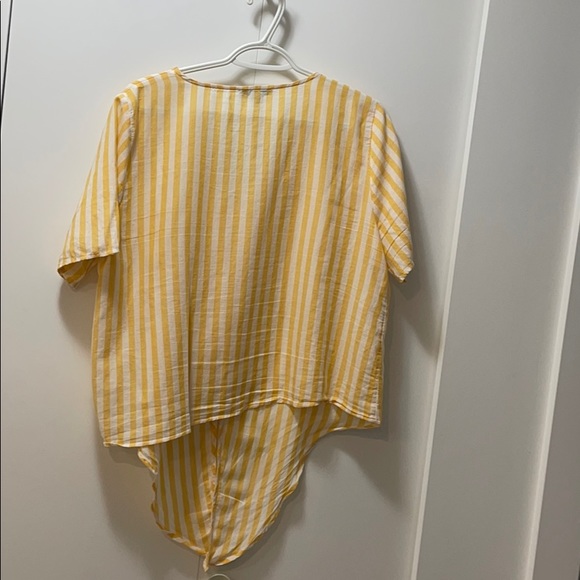 Madewell Agency Tie-Front in Pompano Stripe - Picture 5 of 7